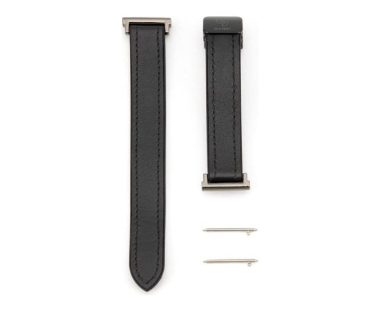 Connect Universal  22mm Silicone Leather Strap with Magnetic Black