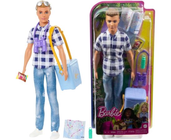 Lalka Barbie Mattel Barbie zestaw Kemping Lalka Ken + akcesoria (HHR66)