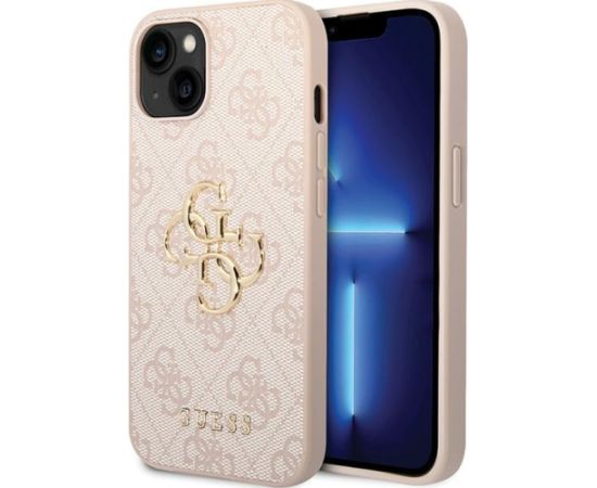 Guess PU Leather 4G Metal Logo Case Защитный Чехол для Apple iPhone 15 Plus