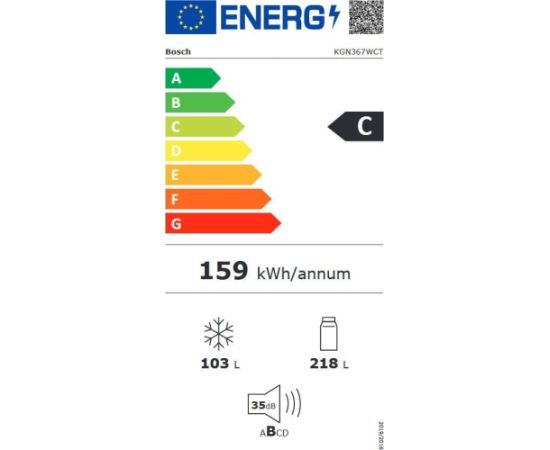 Bosch KGN367WCT Ledusskapis NoFrost 186cm