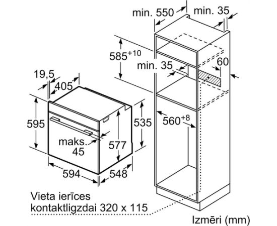 Bosch HBG7221B1S Black Cepeškrāsns