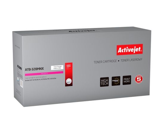 Activejet ATB-328MNX Toner Cartridge for Brother Printer, Compatible with Brother TN-328M;  Supreme;  6000 pages;  magenta