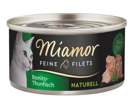 MIAMOR Feine Filets Naturell Skipjack tuna - wet cat food - 80g