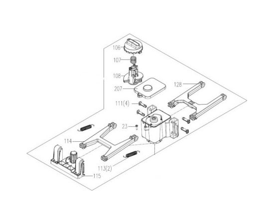 Aadjust Height Assembly WR147E, WR148E, Worx