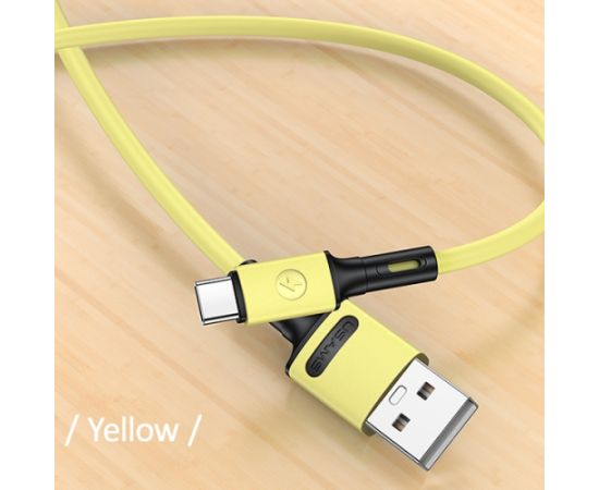 USAMS Kabel U52 USB-C 2A Fast Charge 1m żółty|yellow SJ436USB03 (US-SJ436)