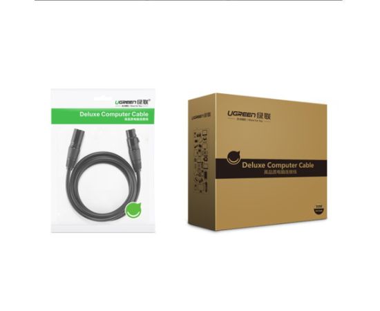 XLR female to XLR male cable UGREEN AV130 3m (black)