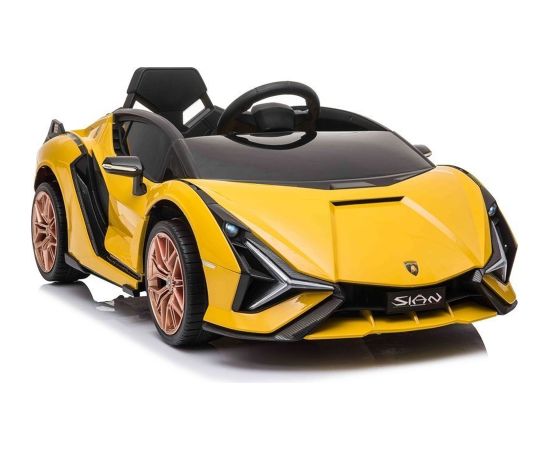 Lean Cars Electric Ride On Car Lamborghini Sian Yellow