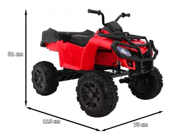 Ramiz Pojazd Quad XL ATV, Pilot 2.4GHZ Czerwony