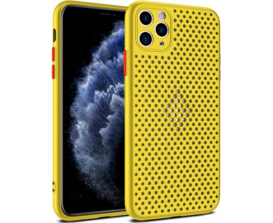 Fusion Breathe Case Silikona Aizsargapvalks Priekš Apple iPhone 11 Dzeltens