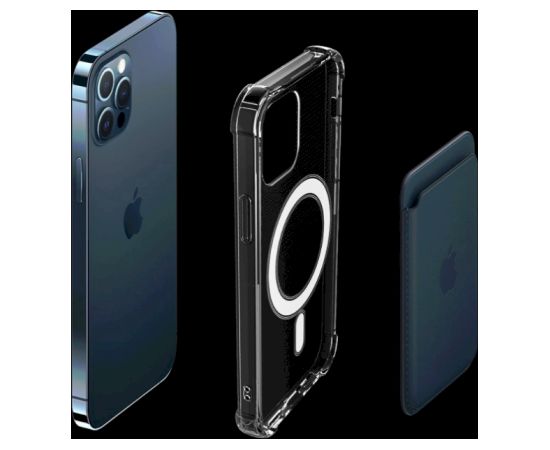 Fusion MagSafe Magnetic прочный силиконовый чехол для Apple iPhone 12 Pro Max прозрачный