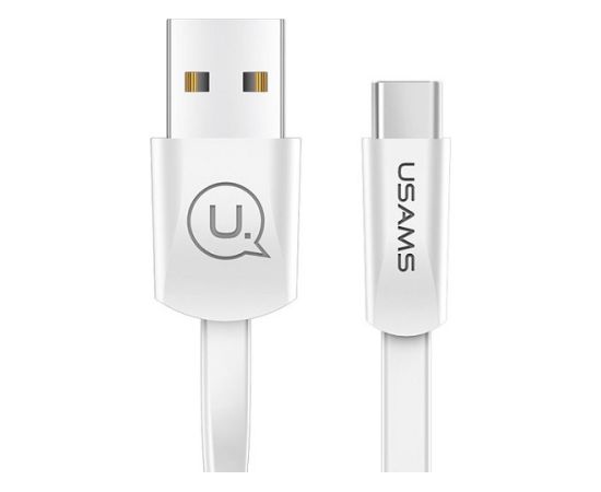 USAMS Kabel płaski U2 USB-C 1,2m biały|white SJ200TC02 (US-SJ200)