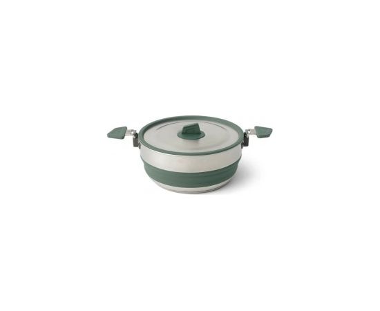 Sea To Summit Salokāms katls DETOUR Stainless Steel Collapsible Pot 3L  Laurel Wreath Green