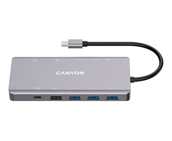 CANYON hub DS-12 13in1 4k USB-C Dark Grey