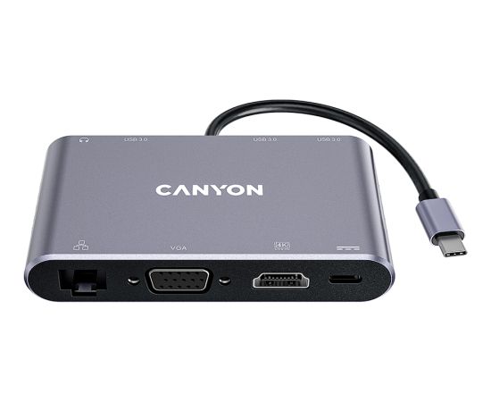 CANYON hub DS-14 8in1 4k USB-C Dark Grey