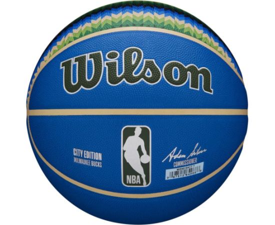 Wilson NBA Team City Collector Milwaukee Bucks Ball WZ4016417ID basketball (7)