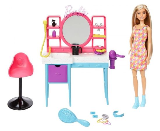 Lalka Barbie Mattel Totally Hair™ Salon fryzjerski HKV00