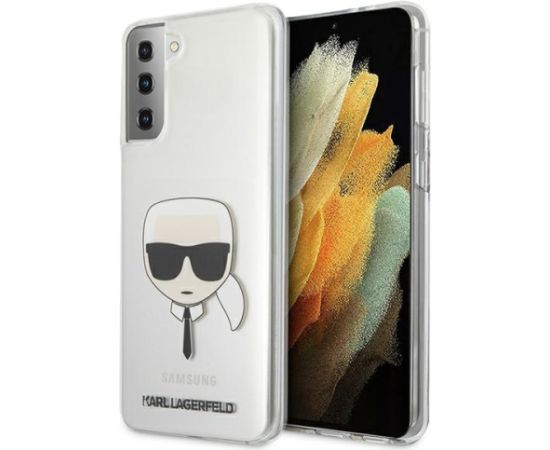 KLHCS21MKTR Karl Lagerfeld PC|TPU Head Cover for Samsung Galaxy S21+ Transparent