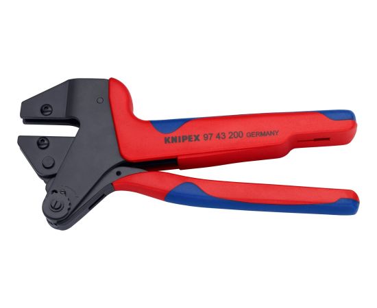 KNIPEX crimping system pliers 97 43 200, crimping pliers (red/blue, without crimping inserts, in a case)