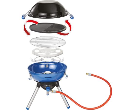 Campingaz Party Grill 400 Caravan Connect gas cooker, gas grill (black/blue, 30mbar, with caravan connection, model 2023)