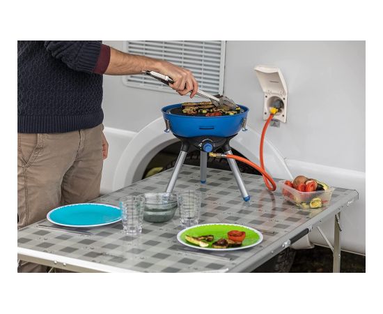 Campingaz Party Grill 400 Caravan Connect gas cooker, gas grill (black/blue, 30mbar, with caravan connection, model 2023)