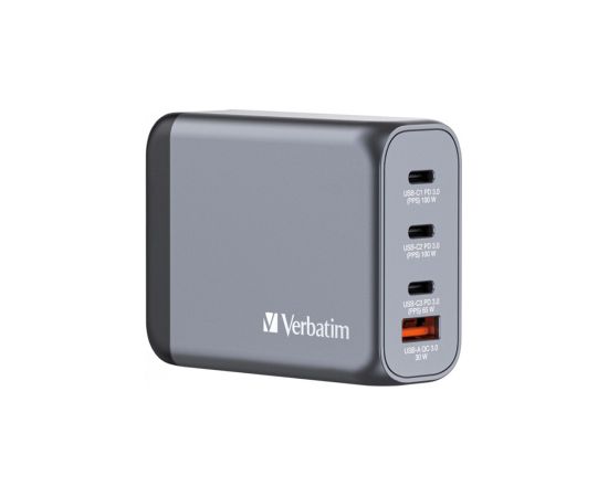 Lādētājs Verbatim Wall Charger 100W Grey