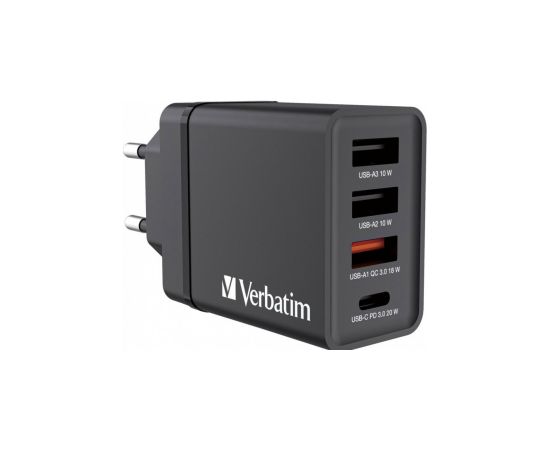 Lādētājs Verbatim Wall Charger 30W Black