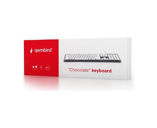 KEYBOARD CHOCOLATE USB ENG/BLACK KB-CH-01 GEMBIRD