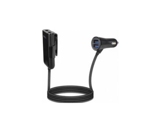 Gembird 4-port Front and Back Seat Car Charger