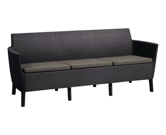 Keter Диван садовый трехместный Salemo 3 Seater Sofa, Коричневый