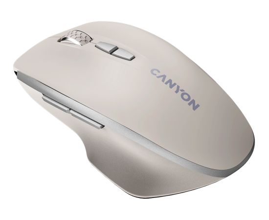 CANYON mouse MW-21 BlueLED 7buttons Wireless Cosmic Latte