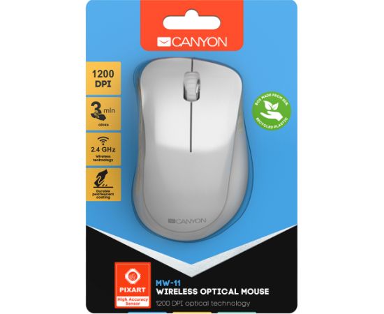 CANYON mouse MW-11 Wireless White Grey