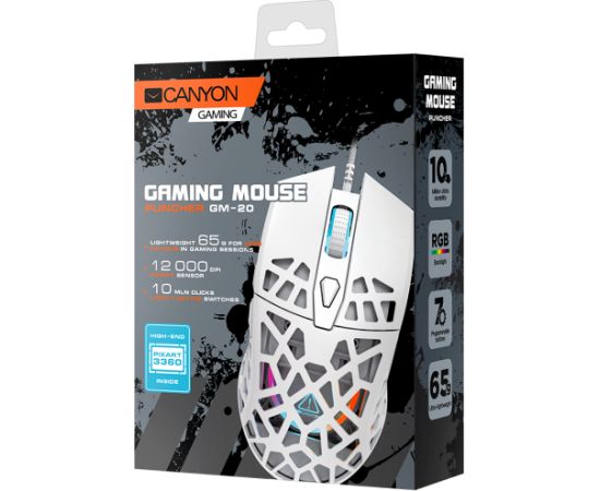 CANYON mouse Puncher GM-20 RGB 7buttons Wired White