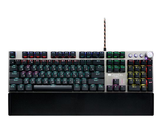 CANYON keyboard Nightfall GK-7 RGB EN/RU Wired Dark Grey