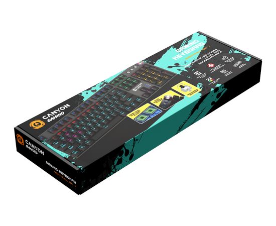 CANYON keyboard Nightfall GK-7 RGB EN/RU Wired Dark Grey