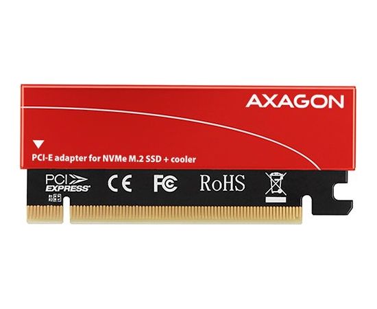 AXAGON PCEM2-S PCI-E 3.0 16x - M.2 SSD NVMe, up to 80mm SSD, low profile, cooler