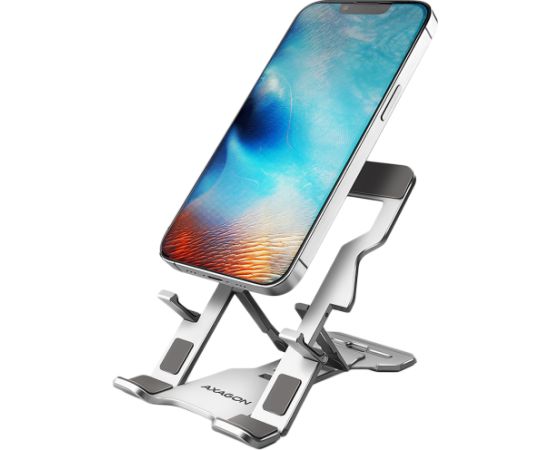 Axagon STND-M PHONE / TABLET STANDAluminum stand for 4“ – 10.5“ phones and tablets. Five adjustable positions.