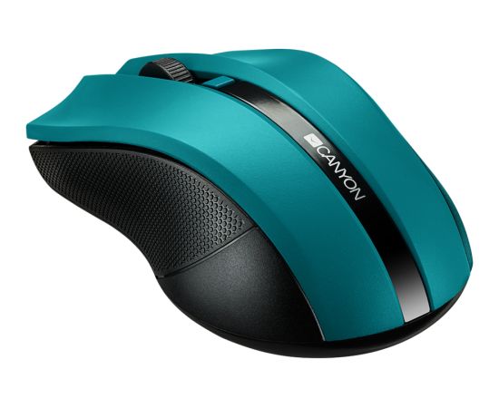 CANYON MW-5, 2.4GHz wireless Optical Mouse with 4 buttons, DPI 800/1200/1600, Green, 122*69*40mm, 0.067kg