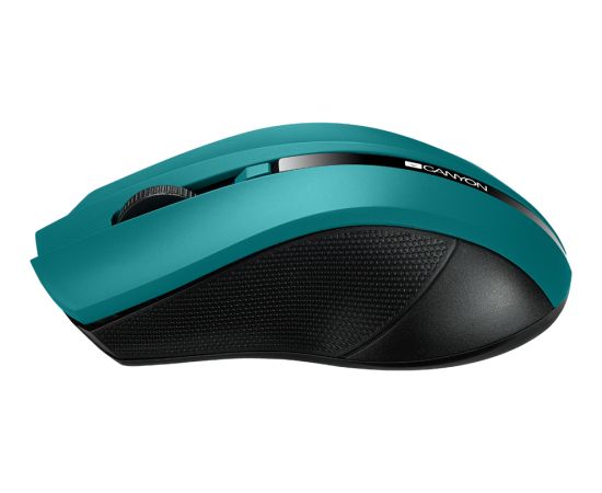 CANYON MW-5, 2.4GHz wireless Optical Mouse with 4 buttons, DPI 800/1200/1600, Green, 122*69*40mm, 0.067kg