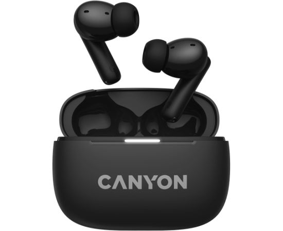 CANYON OnGo TWS-10 ANC+ENC, Bluetooth Headset, microphone, BT v5.3 BT8922F, Frequence Response:20Hz-20kHz, battery Earbud 40mAh*2+Charging case 500mAH, type-C cable length 24cm,size 63.97*47.47*26.5mm 42.5g, Black