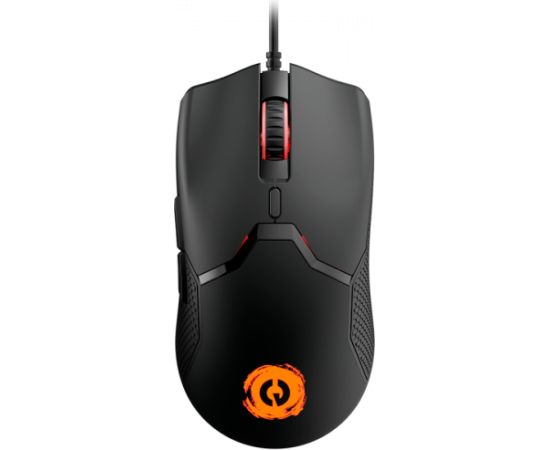 CANYON Carver GM-116,  6keys Gaming wired mouse, A603EP sensor, DPI up to 3600, rubber coating on panel, Huano 1million switch, 1.65M PVC cable, ABS material. size: 130*69*38mm, weight: 105g, Black