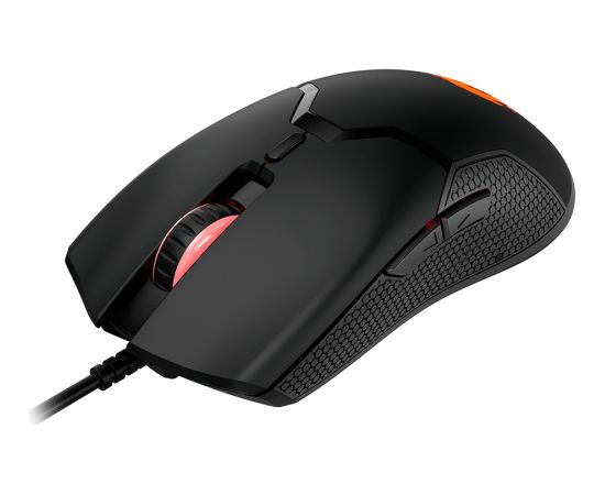 CANYON Carver GM-116,  6keys Gaming wired mouse, A603EP sensor, DPI up to 3600, rubber coating on panel, Huano 1million switch, 1.65M PVC cable, ABS material. size: 130*69*38mm, weight: 105g, Black