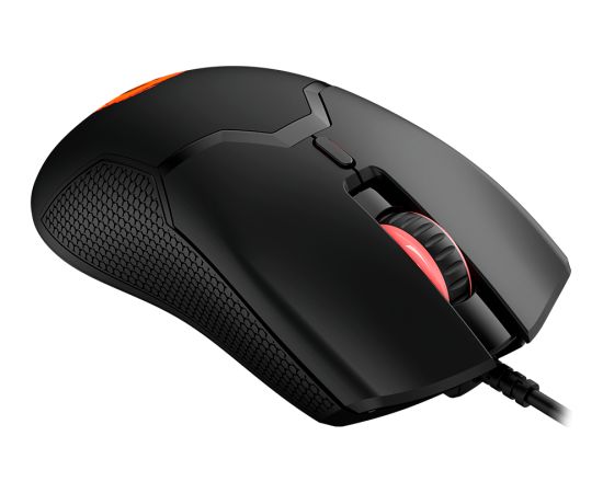 CANYON Carver GM-116,  6keys Gaming wired mouse, A603EP sensor, DPI up to 3600, rubber coating on panel, Huano 1million switch, 1.65M PVC cable, ABS material. size: 130*69*38mm, weight: 105g, Black