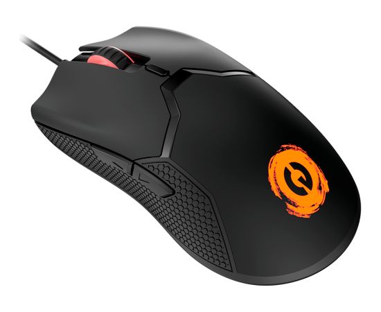 CANYON Carver GM-116,  6keys Gaming wired mouse, A603EP sensor, DPI up to 3600, rubber coating on panel, Huano 1million switch, 1.65M PVC cable, ABS material. size: 130*69*38mm, weight: 105g, Black