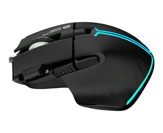 CANYON Fortnax GM-636, 9keys Gaming wired mouse,Sunplus 6662, DPI up to 20000, Huano 5million switch, RGB lighting effects, 1.65M braided cable, ABS material. size: 113*83*45mm, weight: 102g, Black