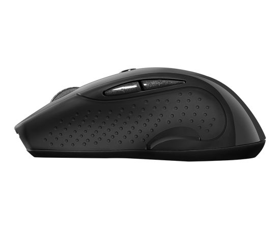 CANYON MW-01, 2.4GHz wireless mouse with 6 buttons, optical tracking - blue LED, DPI 1000/1200/1600, Black pearl glossy, 113x71x39.5mm, 0.07kg