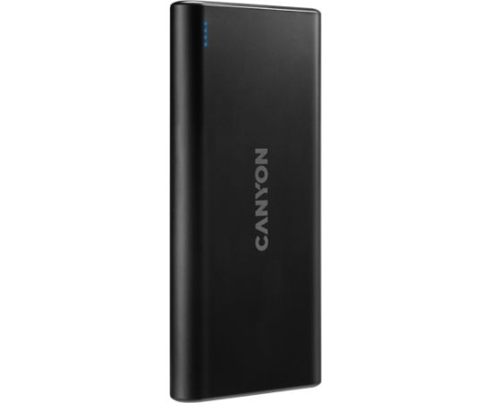 CANYON PB-108, Power bank 10000mAh Li-poly battery, Input 5V/2A, Output 5V/2.1A(Max), 140*68*16mm, 0.230Kg, Black