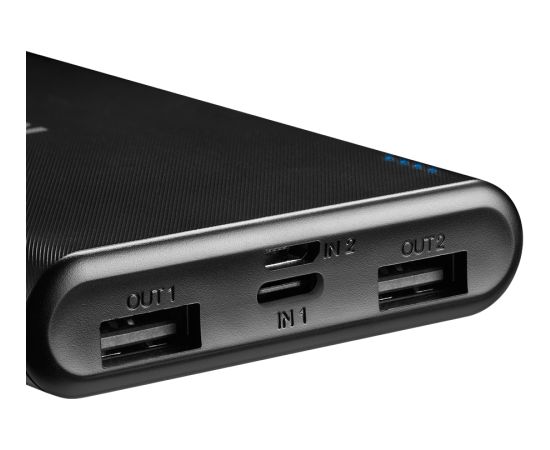 CANYON PB-108, Power bank 10000mAh Li-poly battery, Input 5V/2A, Output 5V/2.1A(Max), 140*68*16mm, 0.230Kg, Black