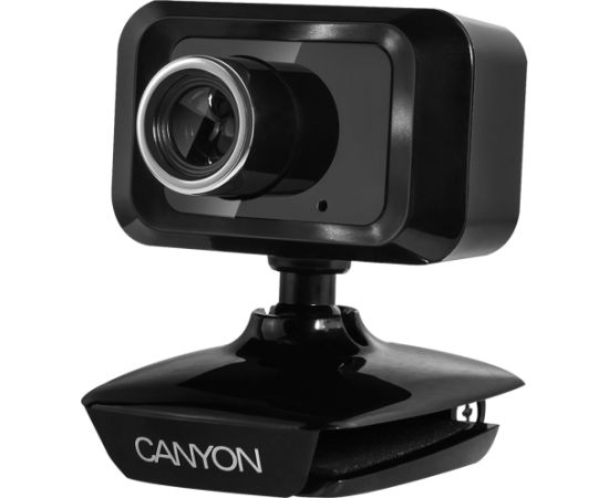 CANYON C1, Enhanced 1.3 Megapixels resolution webcam with USB2.0 connector, viewing angle 40°, cable length 1.25m, Black, 49.9x46.5x55.4mm, 0.065kg