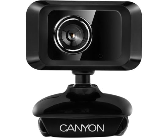 CANYON C1, Enhanced 1.3 Megapixels resolution webcam with USB2.0 connector, viewing angle 40°, cable length 1.25m, Black, 49.9x46.5x55.4mm, 0.065kg