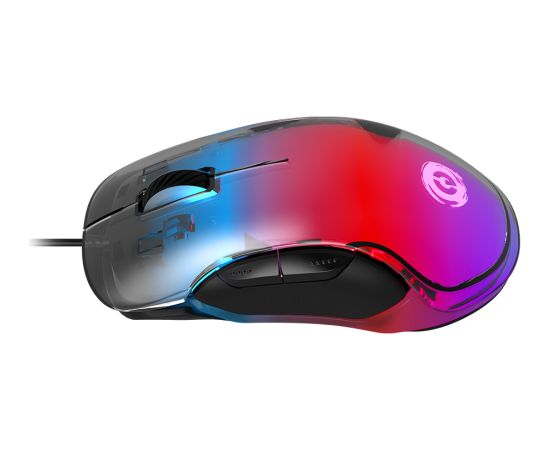 CANYON Braver GM-728, Optical Crystal gaming mouse, Instant 825, ABS material, huanuo 10 million cycle switch, 1.65M TPE cable with magnet ring, weight: 114g, Size: 122.6*66.2*38.2mm, Black